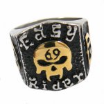 FSR11W08G 69 ER G skull easy rider biker ring