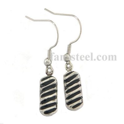 enamel black enamel twill earring slim FSE14PR7