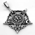 FSP17W68 cross bone  skull masonic pendant 