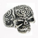 FSR09W71 skull  love heart nimbus head ring