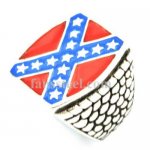 FSR20W31 dotted enamel stars letter X Ring