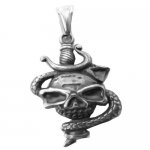 FSP18W40 Snake  Skull Pendant