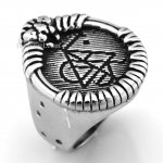 FSR14W39 lion head Aries  zodiac sign ring