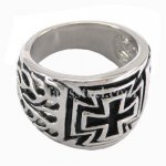 FSR10W56 iron german cross Ring 