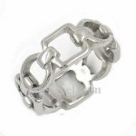 FSR12W02 Square oval rope Chain band Ring 