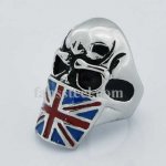 FSR13W12 flag mask skull ring