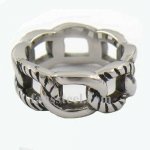 FSR11W98 rope chain plain band ring