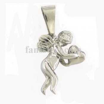 FSP06W23 small angel with heart pendant
