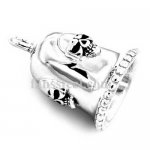 FSP17W92 one percenter skull rider bell biker Pendant