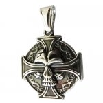 FSP18W66 Cross Skull Pendant
