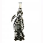 FSP19W39  Reaper Skull Pendant